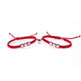 Custom Alphabet Symbol Bracelet Couple Jewelry Stainless Steel Charm Red Rope