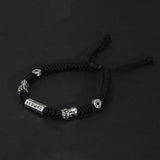 Sterling Silver Pixiu Lucky Bracelet for Men & Women, Adjustable Braid Rope