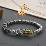 Handwoven Pixiu Bracelet for Men's Retro Ethnic Style Jewelry