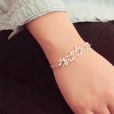 Handwriting Bracelet Personalized Custom Signature Jewelry Keepsake Gift