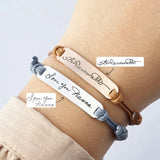 Handwriting Bracelet Leather For Women Signature Bracelet Handwritten Gift