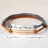 Handwriting Bracelet Leather For Women Signature Bracelet Handwritten Gift