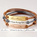 Handwriting Bracelet Leather For Women Signature Bracelet Handwritten Gift