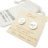 Handwriting Cufflinks Custom Signature Personalized Men's Gift