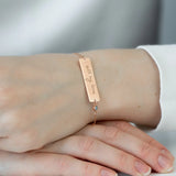 Personalized Handwriting Signature Bracelet with Birthstone