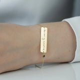 Personalized Handwriting Signature Bracelet with Birthstone