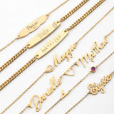 Personalized Handwritten Name Bracelet - Stainless Steel Custom Jewelry