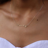 Personalized Cursive Name Necklace Stainless Steel Jewelry