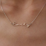 Personalized Cursive Name Necklace Stainless Steel Jewelry