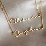 Personalized Cursive Name Necklace Stainless Steel Jewelry
