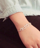 Personalized Signature Bracelets Stainless Steel Name Pendant Women