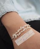 Personalized Signature Bracelets Stainless Steel Name Pendant Women