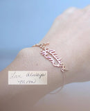 Personalized Signature Bracelets Stainless Steel Name Pendant Women
