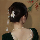 Hanfu Orchid Tassel Hairpin Chinese Style Jewelry