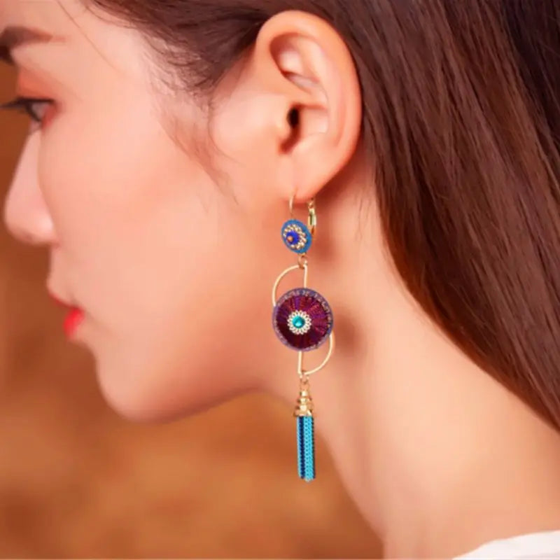 Hanfu Earring Chinese Vintage Tassel Long Earrings Jewelry