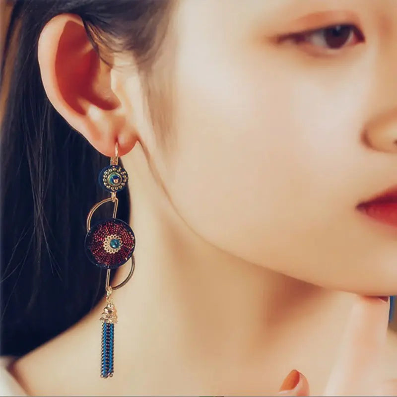 Hanfu Earring Chinese Vintage Tassel Long Earrings Jewelry