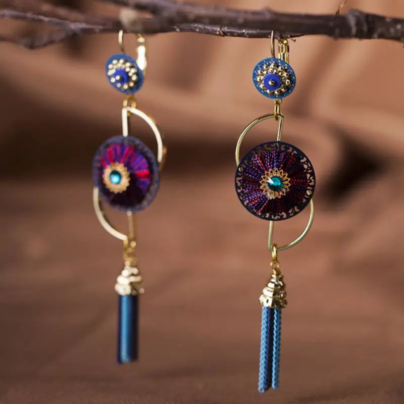 Hanfu Earring Chinese Vintage Tassel Long Earrings Jewelry