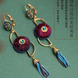 Hanfu Earring Chinese Vintage Tassel Long Earrings Jewelry