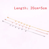 Snowflake Charm Anklet Set Titanium Steel Foot Jewelry for Women