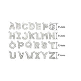 Letters Charms Pendant Rhinestone Zinc Alloy Fit Necklace Bracelet Anklet