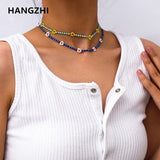 Boho Resin Seeds Beads Necklaces Choker Collars for Women Party Jewelry