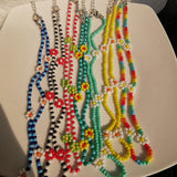 Daisy Flower Beads Choker Necklace Set for Women Girls