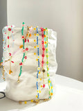 Crystal Daisy Flower Beaded Choker Necklace for Women Girls