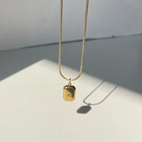 Water Drop Star Pendant Necklace for Women Stainless Steel Jewelry