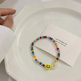Sunflower Rainbow Smiley Face Bracelet