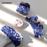 French Abstraction Star Bear Hair Clip for Women