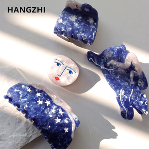 French Abstraction Star Bear Hair Clip for Women