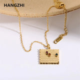 Purple Rhinestone Calendar Pendant Necklace Vintage Jewelry