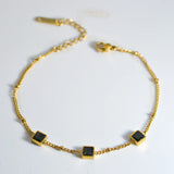 Geometric Zircon Bracelet Colorful Stainless Steel