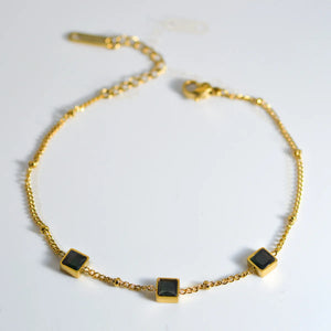 Geometric Zircon Bracelet Colorful Stainless Steel