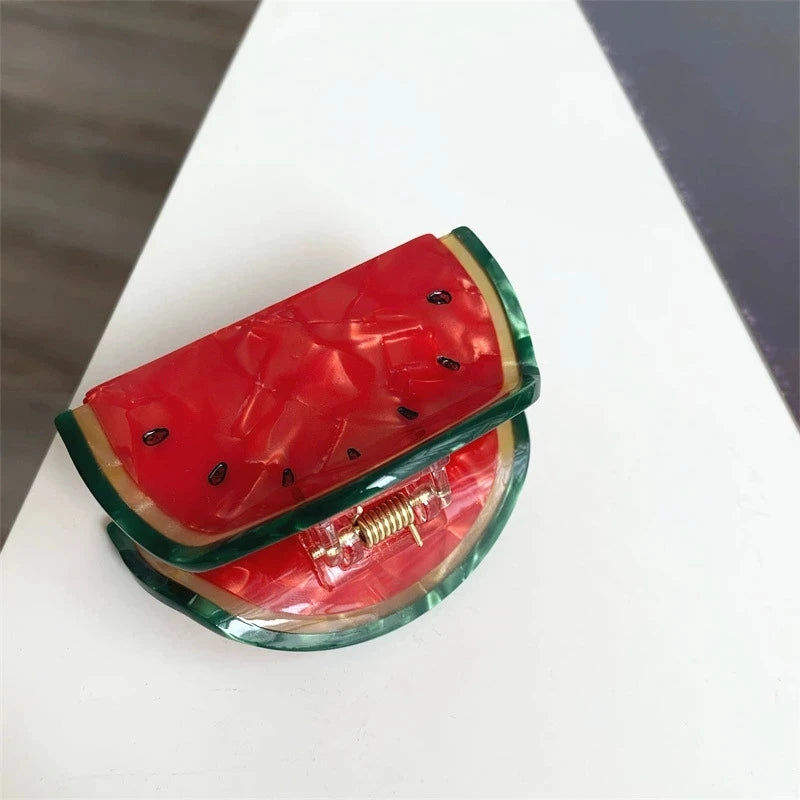 Summer Fruit Ponytail Hair Clip Colorful Accessories for Women Girls