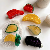 Summer Fruit Ponytail Hair Clip Colorful Accessories for Women Girls