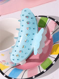 Rhinestone Acrylic Hair Claw Geometric Shark Clip
