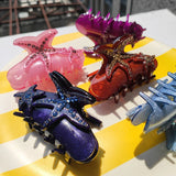 Colorful Rhinestone Starfish Hair Clip for Women