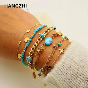 Irregular Geometric Stone Star Hollow Bracelet Wedding Jewelry