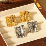 Irregular Wrinkle Stud Earrings Vintage Party Jewelry
