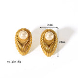 Irregular Wrinkle Stud Earrings Vintage Party Jewelry