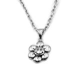 Punk Stainless Steel Butterfly Skull Flower Sword Pendant Necklace
