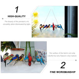 Bird Stained Glass Suncatcher Window Decor Panel Wall Pendant Acrylic Crystal