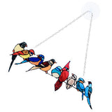 Bird Stained Glass Suncatcher Window Decor Panel Wall Pendant Acrylic Crystal