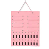 Brooch Pin Display Holder Pink Purple Felt Wall Organizer