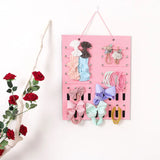 Brooch Pin Display Holder Pink Purple Felt Wall Organizer