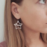 Personalized Name Earrings Geometric Drop Earings Bijoux Femme