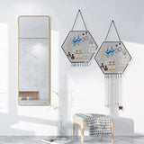 Hexagon Hanging Earring Holder with Hanging Hooks for Necklaces