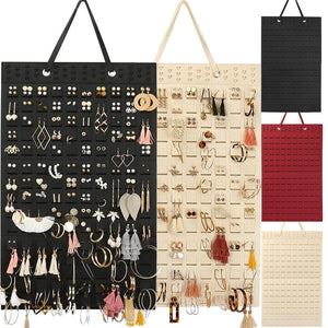 Earring Organizer Wall Holds 300 Pairs Felt Wall Mount Earring Display
