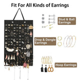 Earring Organizer Wall Holds 300 Pairs Felt Wall Mount Earring Display